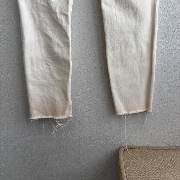 RE/DONE 70s Stove Pipe High Rise Straight Ankle Jeans in Vintage White - Picture 9 of 12